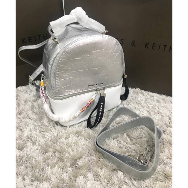 ck Two-Way Zip Mesh Detail Backpack