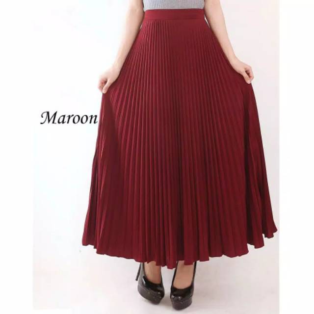 ROK PLISKET MAYUNG MAXY SKIRT SIZE JUMBO/ROK PLISKET WANITA