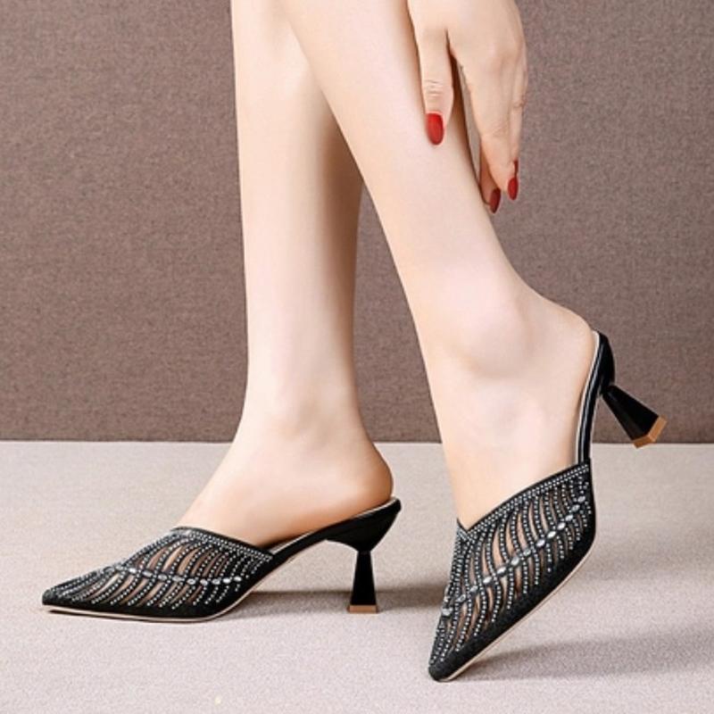 Hak Hils Heels Zara-677 Polkadot Tali Pita Original Import Premium (He Abbushoes Ak 11 Sepatu High H