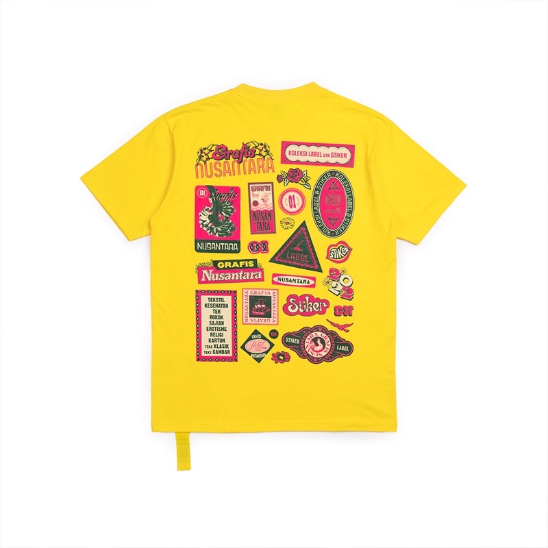 Kamengski - Grafis Nusantara Yellow Short Tee