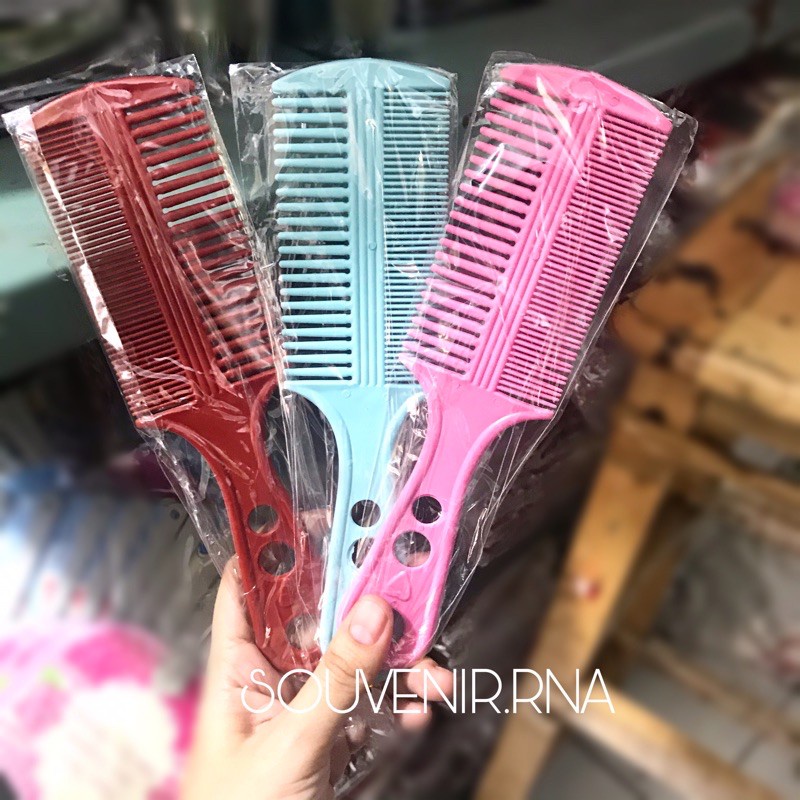 (Souvenir SISIR 2 SISI ) Sisir Rambut Kemasan Plastik Hadiah Pernikahan Sovenir Murah