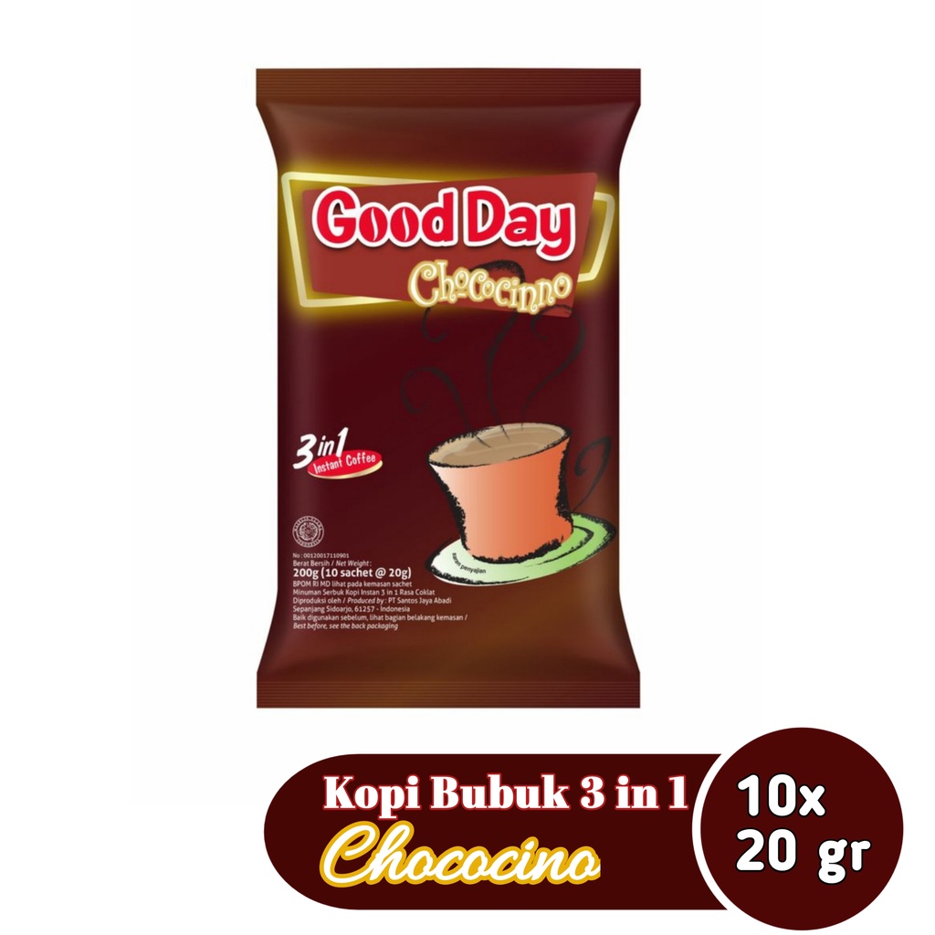 

Good day kopi instan 3 in 1 chocochino 10x20gr