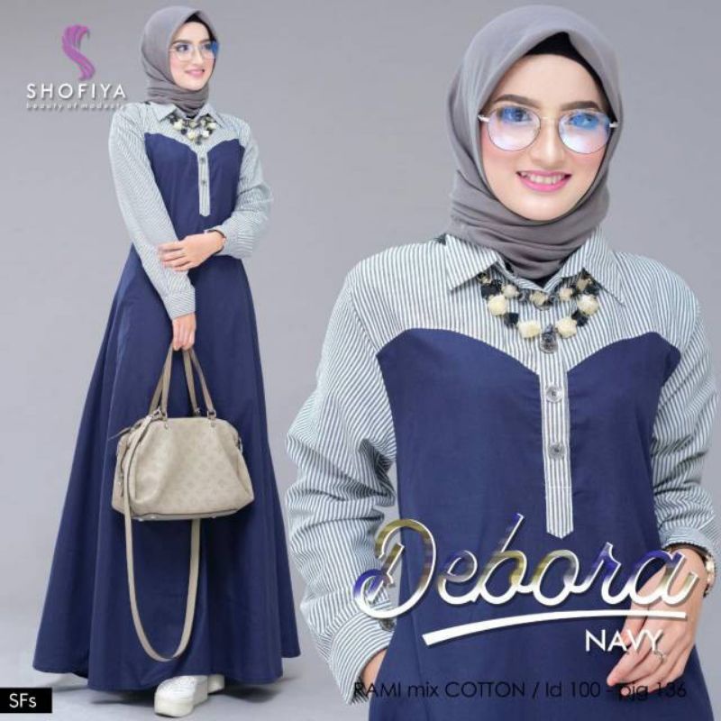 Debora dress pakaian wanita fashion muslim remaja