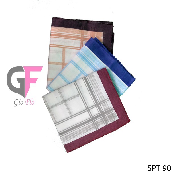 GIOFLO Aksesoris Pria Sapu Tangan Bagus Katun Isi 3 PCs Multicolor / SPT 90