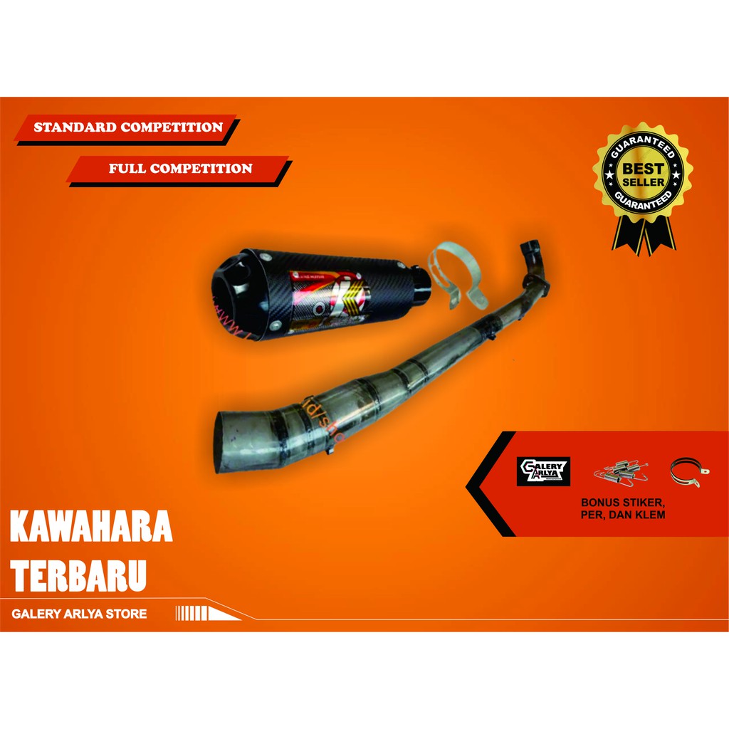 Knalpot racing kawahara supra fit new-supra x 100 terbaru