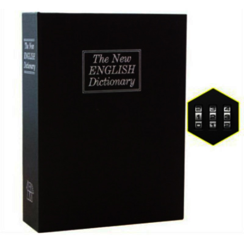 Kotak Buku Kamus Dictionary Safety Box Hidden Storage Size S - DHZ002 - 7RHA2QBK Black