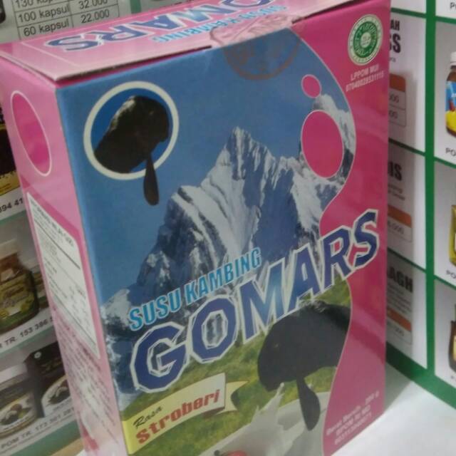 

Susu kambing gomars tiga fariant coklat stowbery original