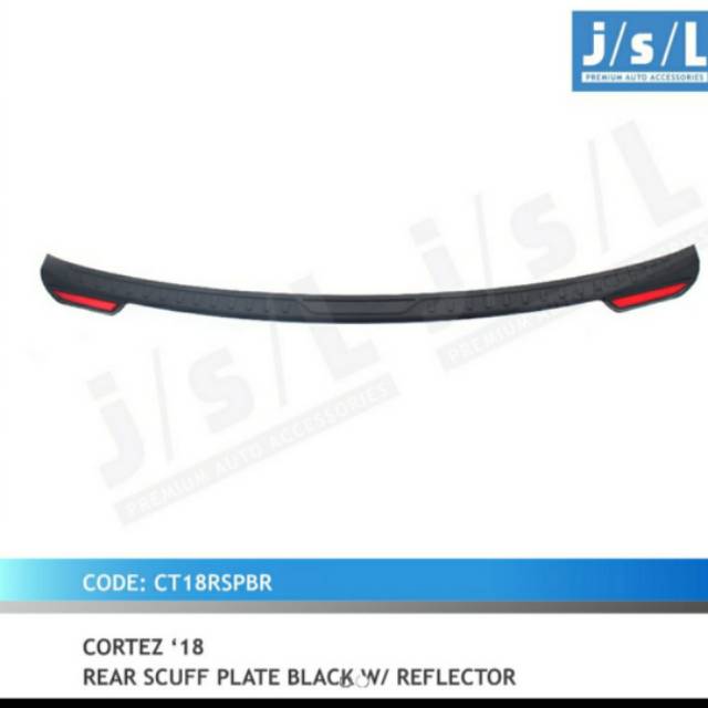 Sillplate belakang wuling Cortez black with refrektor jsl