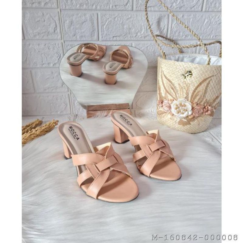 SANDAL HEELS WANITA MAKARENA SINTETIS VLSS-617Warna: Camel, Ungu, Crem, Hitam, MocaUkuran: 40, 38, 3