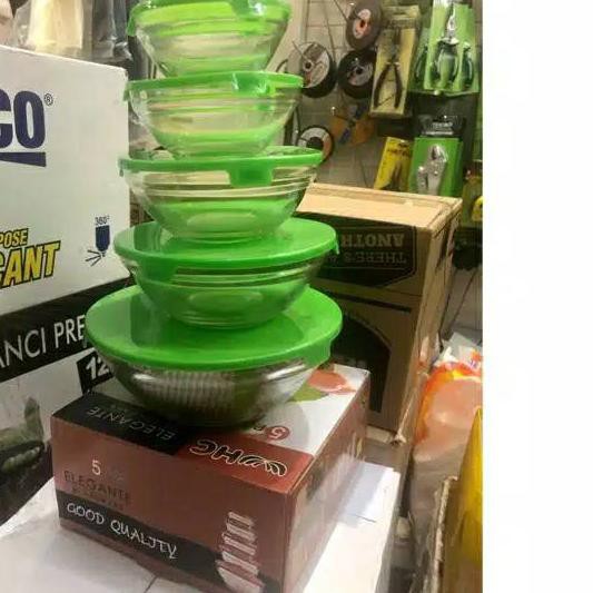 FSE✡ Mangkok kaca 5 susun / mangkok beranak TERBARU