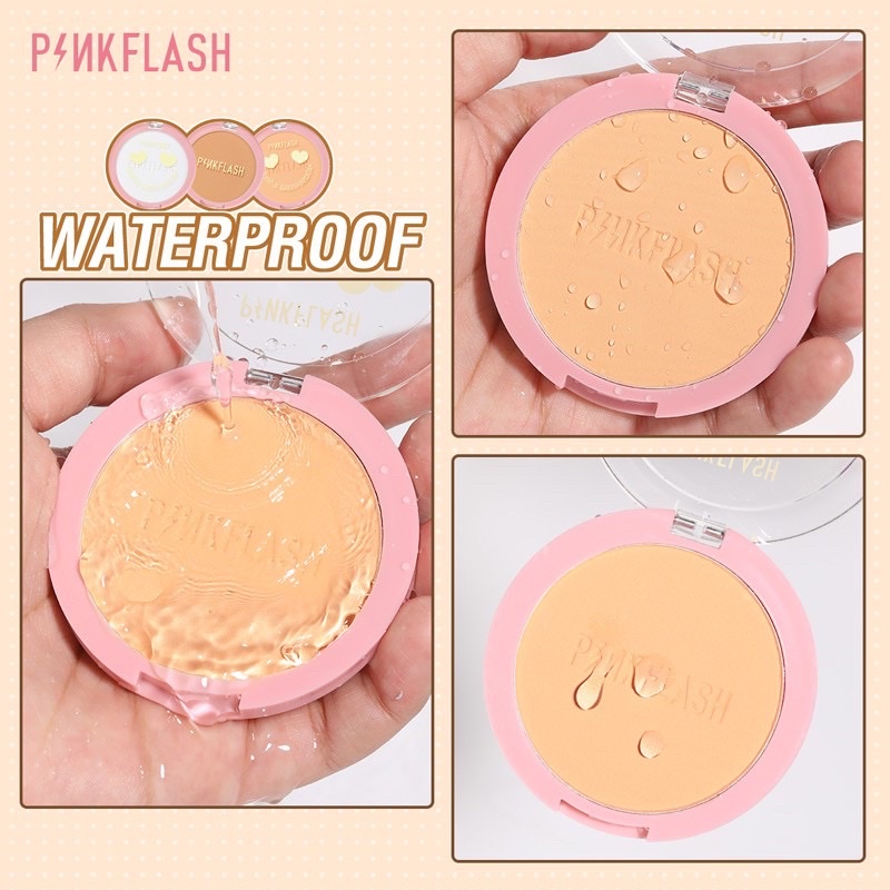 PINKFLASH OhMySelf Pressed Powder Long-lasting Matte Lightweight Oil Control Special Edition Bedak Padat Pink Flash