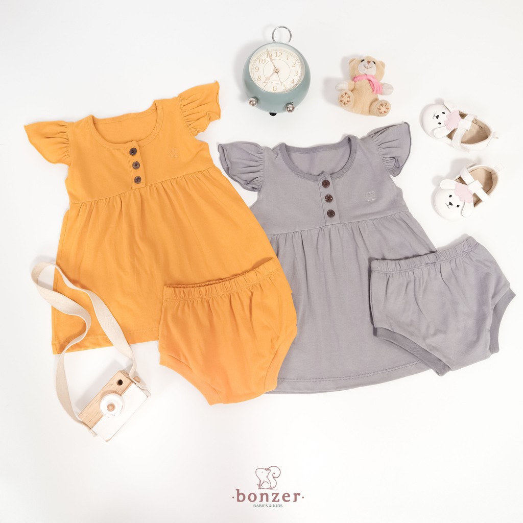 PROMO 7.7 PROMO BAJU LEBARAN MURAH BONZER JANE RUFFLE DRESS DRESS BAYI DRESS ANAK FASHION ANAK PEREMPUAN 6-24 BULAN BONZER BABY