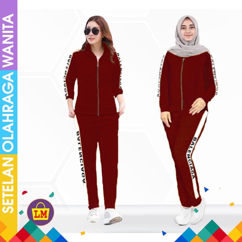 Baju Olahraga Muslimah Buntiq Setelan Kaos Olahraga dan Celana Olahraga Muslimah Baju senam muslim
