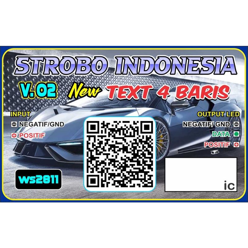 MODUL STROBO INDONESIA TEKS 4 BARIS VOL.02 WS2811 NEW