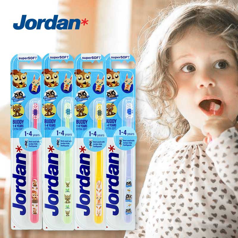 Jordan Oral Care Kids Buddy 1-4 Super Soft - Sikat Gigi Anak