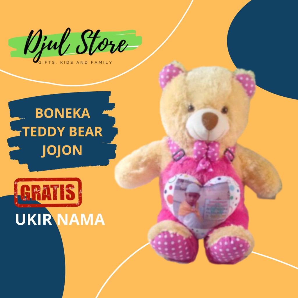 [TERLARIS] BONEKA TEDDY BEAR JOJON UKIR NAMA UKURAN XL