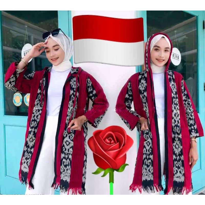 Cardigan Tenun Pria Wanita / Hoodie Tenun Unisex / Outer Tenun Staylist Terkini