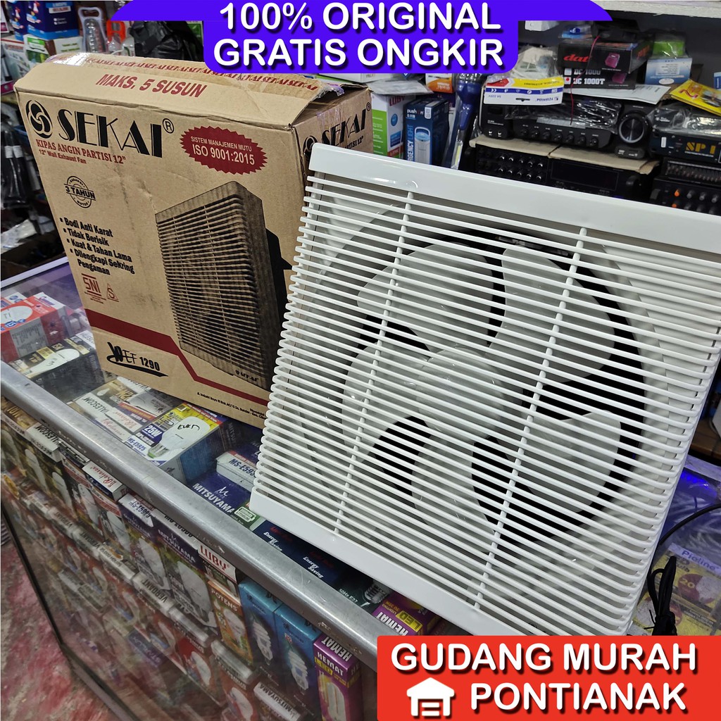 Exhaust Fan Ceiling Plafon Sekai WEF 1290 12inch  wall hexos fan penyedot udara hawa panas asap 30cm