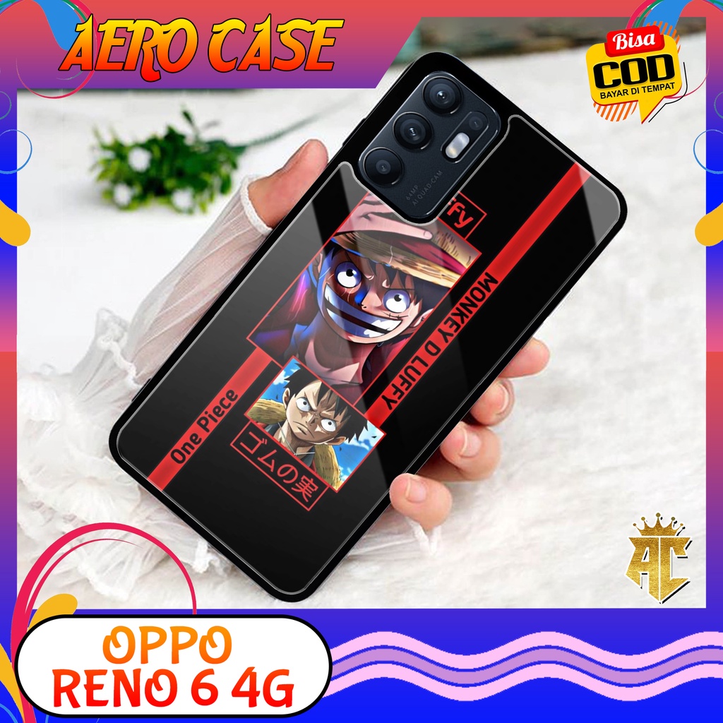 Case OPPO RENO 6 4G - Casing OPPO RENO 6 4G Terbaru 2022 AERO CASE [ MOTIF anime wanpis ] Silikon OP
