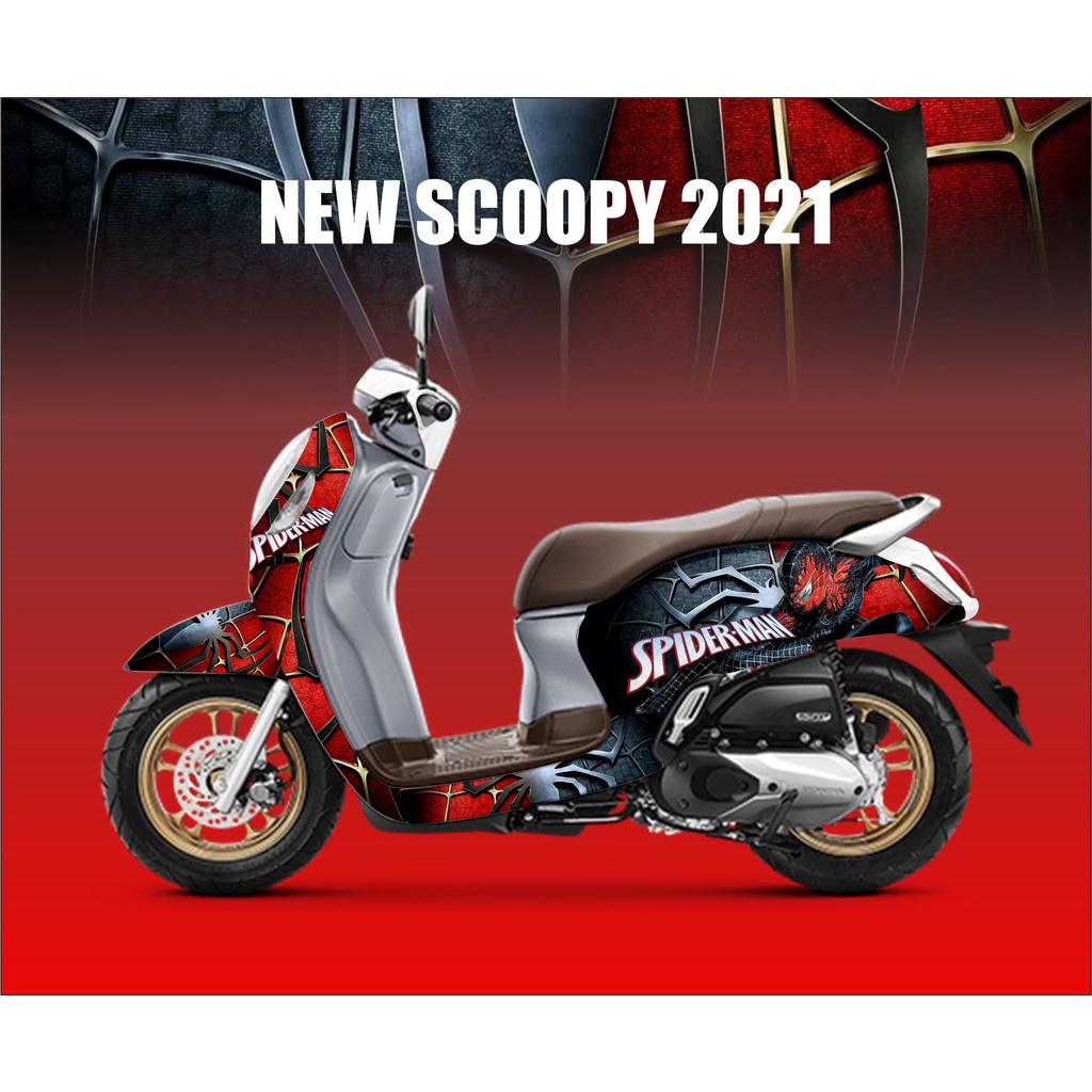decal new scoopy 2021 spiderman edition