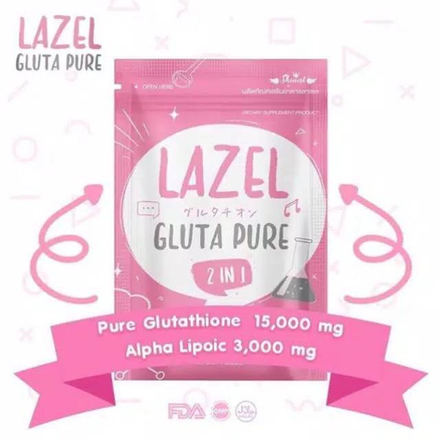 Lazel gluta pure by skinest original thailand barcode