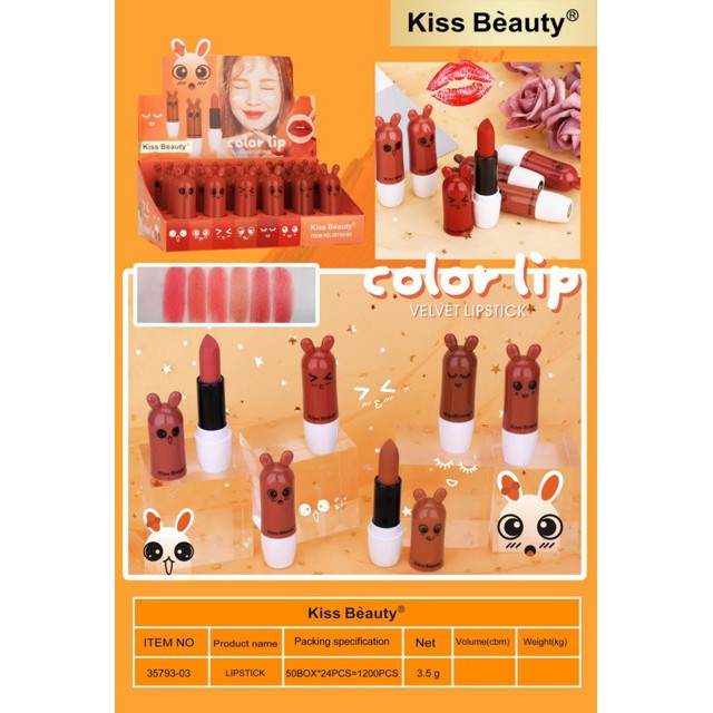 [Per Batang] Lipstick Putar Kiss Beauty Boneka 35793-03