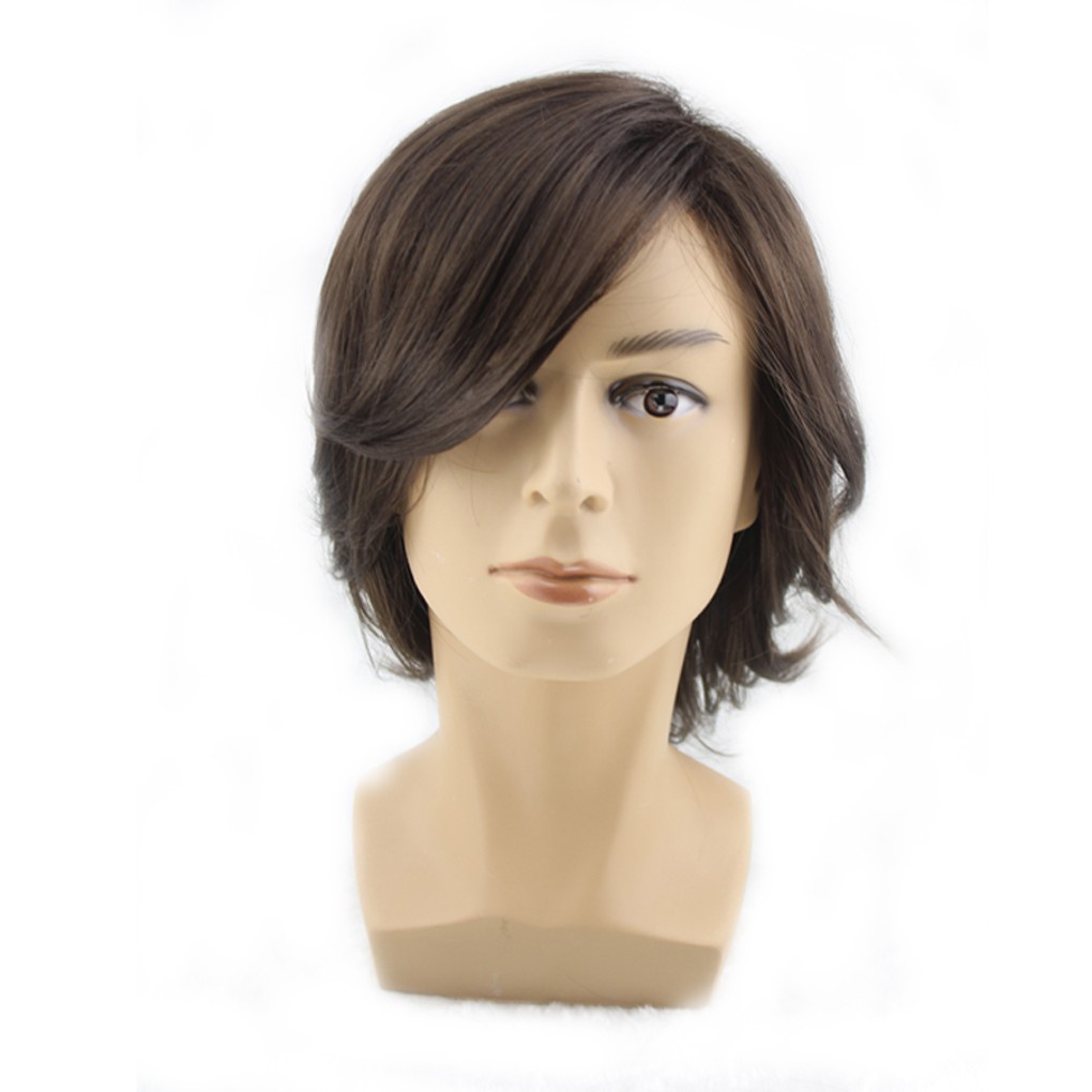 Wig Rambut  Palsu Pria  Panjang  Medium  untuk Cosplay 