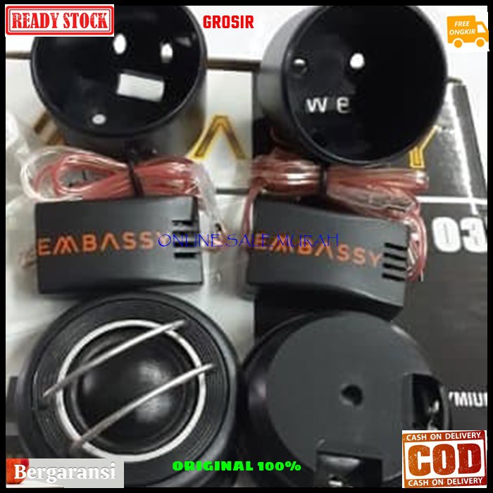 G04 Embassy speaker magnet tweeter super DOME ORIGINAL twiter spk mini audio mobil car NEODYMIUM audio sound musik suround besi coil booster CROSSOVER kualitas crosover surround treble tambahan suara  Bisa dipakai segala audio  sepasang satu set  produk O