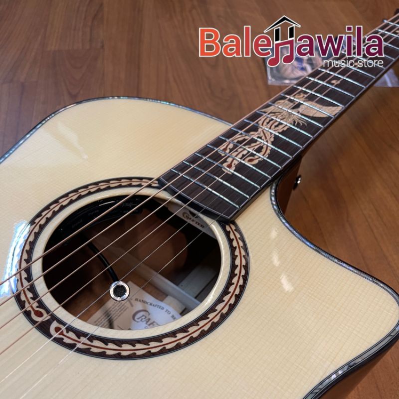 Gitar Akustik Elektrik Crafter PK G MAHO CE (W/LXB DG) DS 2 Pro Preamp