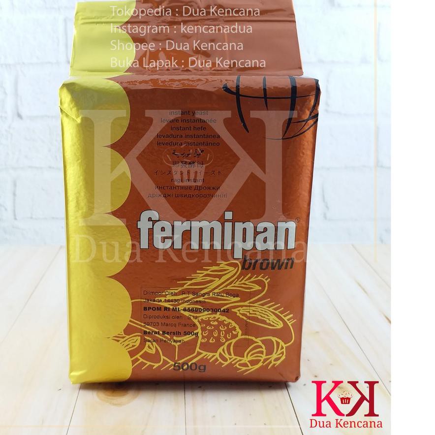 

Termurah!! Ragi Yeast Ragi Kering Fermipan Brown 500 gr お