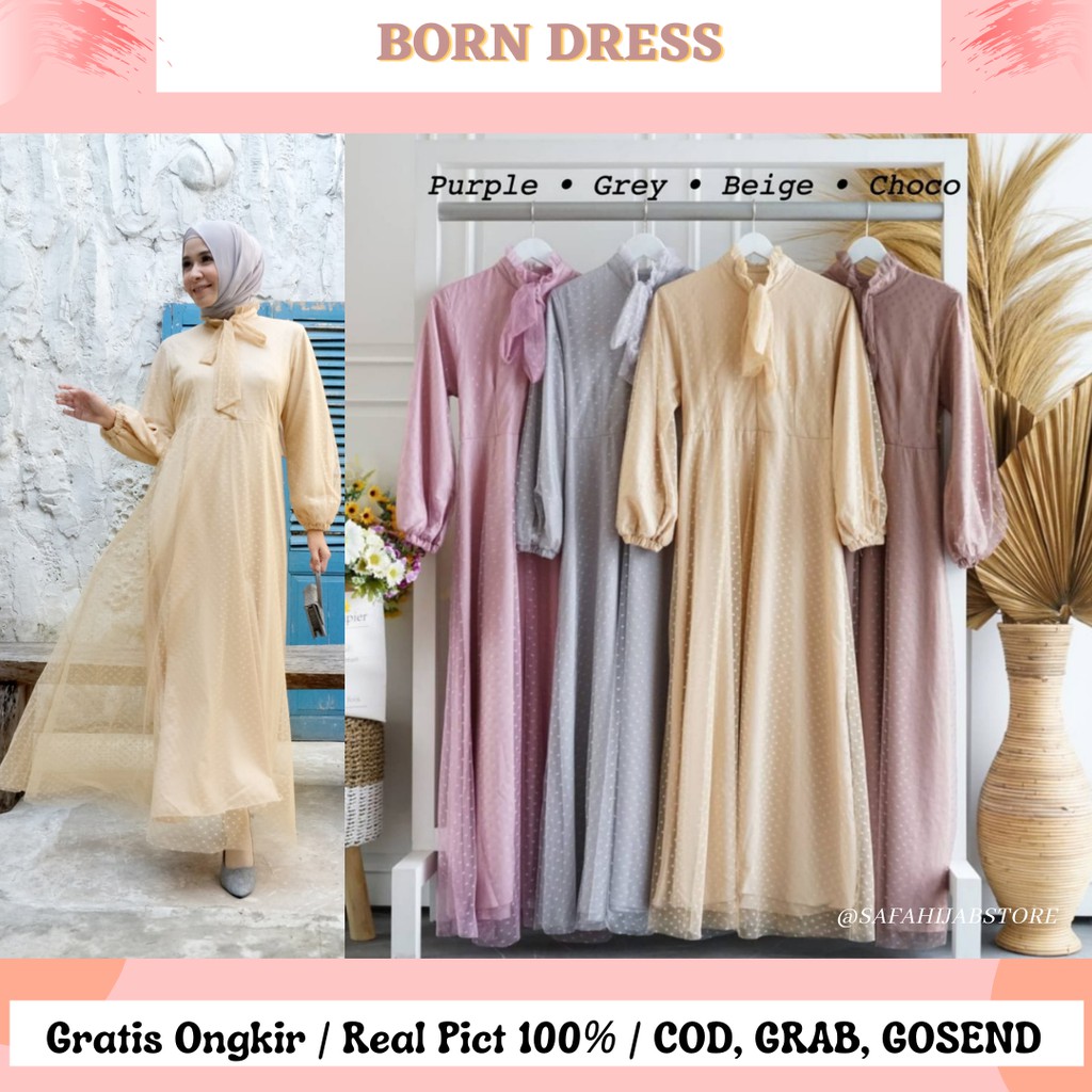 BORN DRESS / DRESS PESTA / DRESS KONDANGAN / BUSUI FRIENDLY