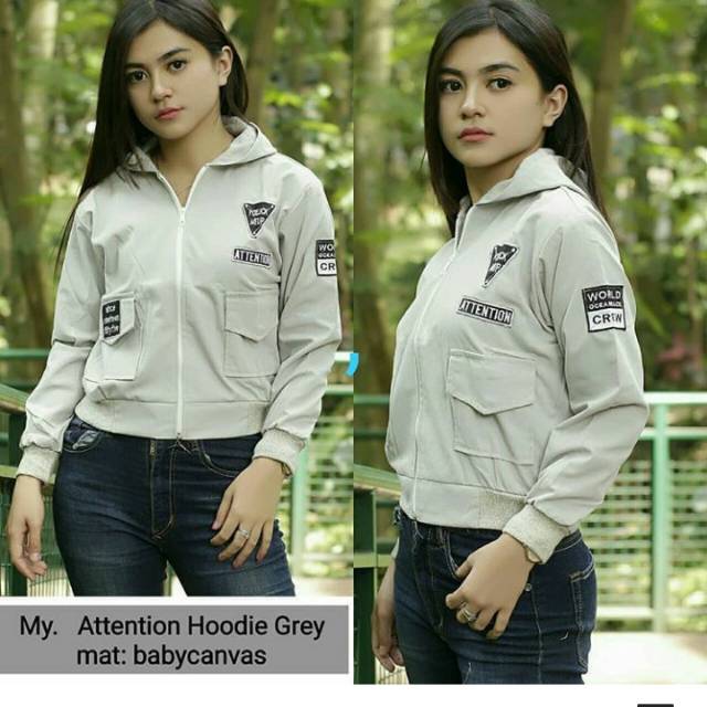 Attention hoodie grey