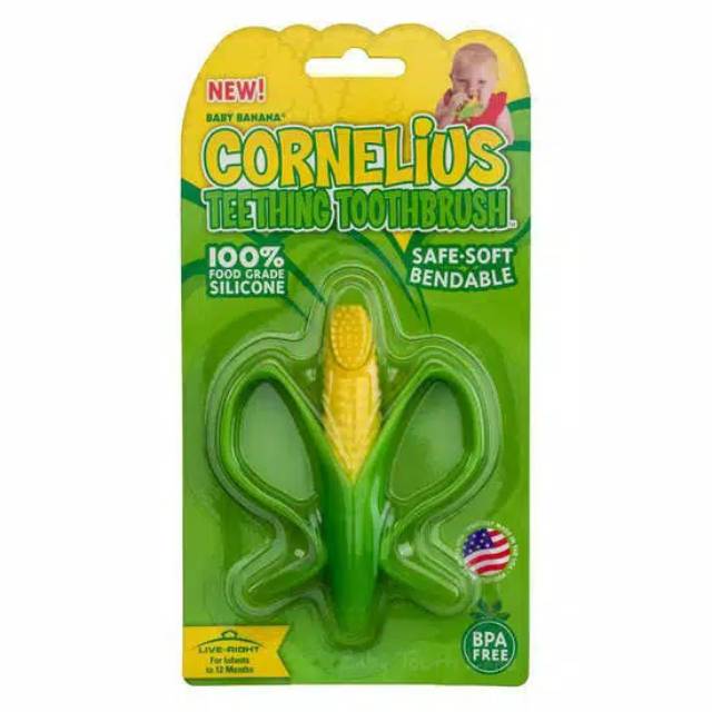 Teething toohbrush silicone gigitan bayi jagung cornelius