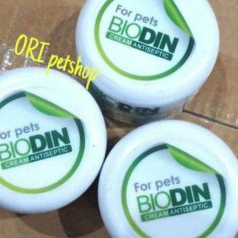 biodin cream 12 gr - antiseptik obat jamur obat scabies iritasi luka gatal for cat &amp; dog