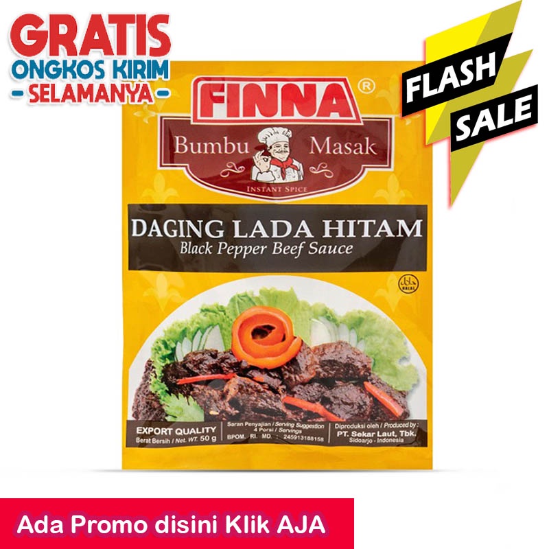 

FINNA BUMBU MASAK DAGING LADA HITAM 50 gr bumbu instan