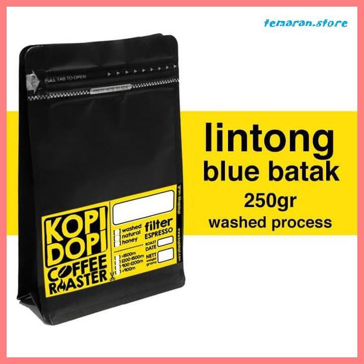 

Kopi- Kopi Arabika Lintong Blue Batak 250 gram - Biji Utuh -Biji-Kopi.
