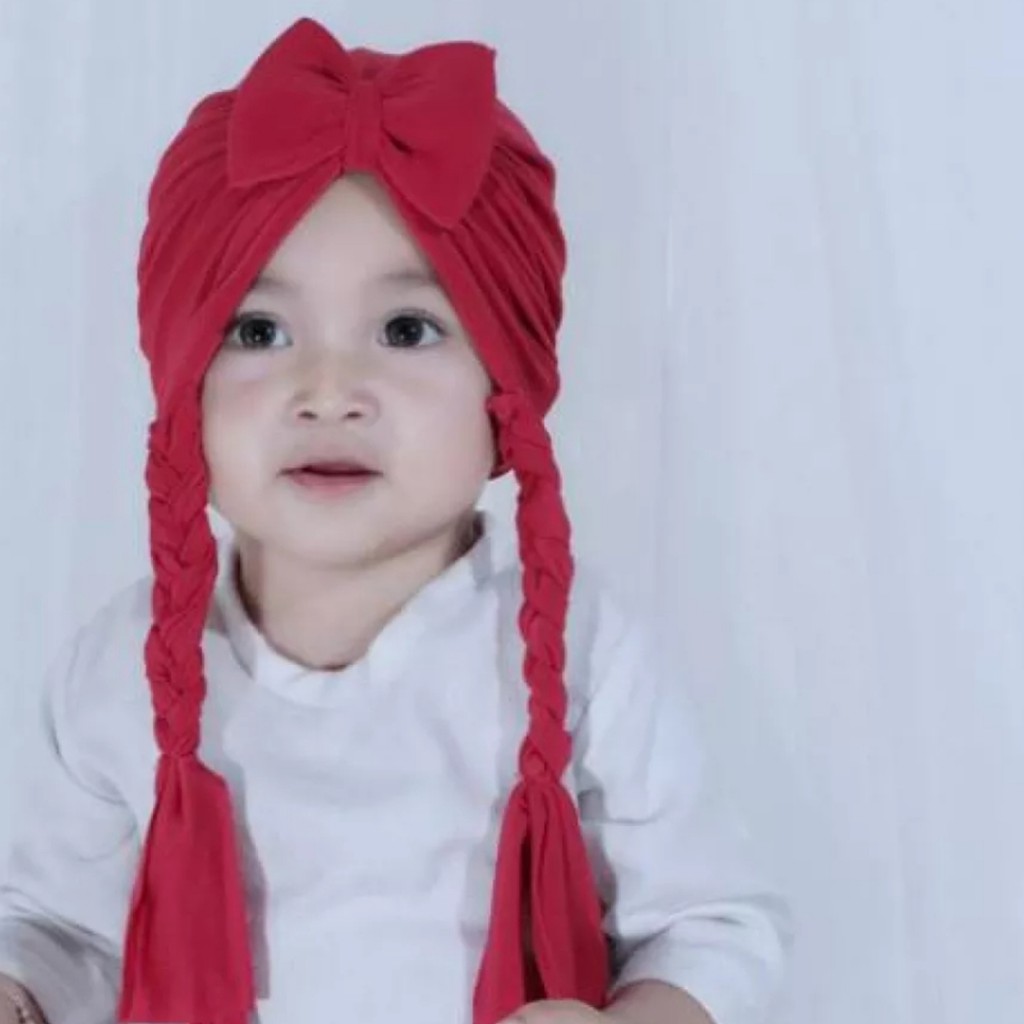 turban anak TURBAN KEPANG POLOS turban bayi kerudung anak perempuan / PUSAT JILBAB CICALENGKA