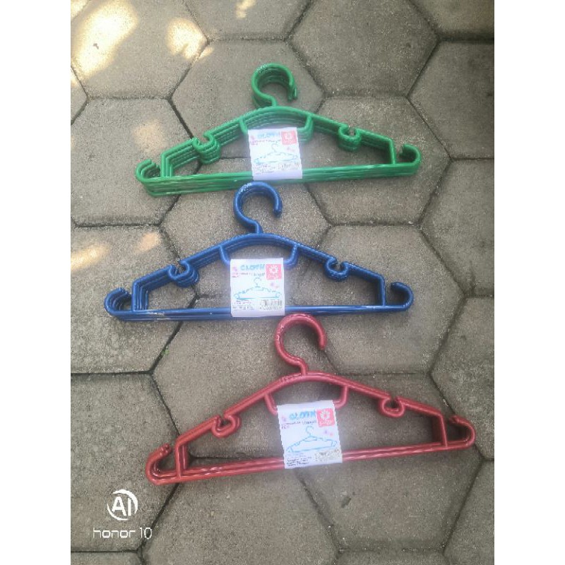 SUNLIFE Gantungan baju hanger warna kuat murah  isi 6 piece