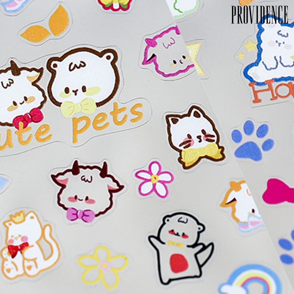 Providence Cartoon Sheep Nail Stickers Embossed Cute Cute Small Bear Nail Cartoon Animals Stickers for Manicure