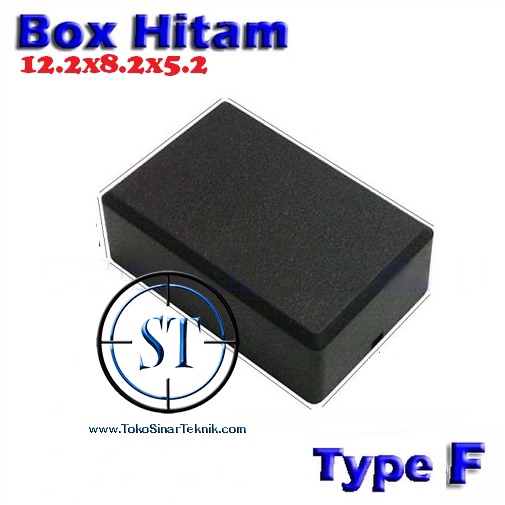 Box Hitam Plastik Type F 120x82x52mm