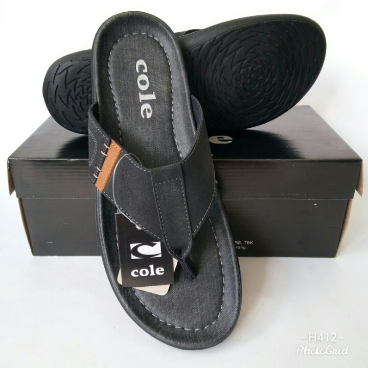 Sandal Cole Pria Kulit Jepit Slide Casual Formal Sendal Cole Original IY19HTCK54