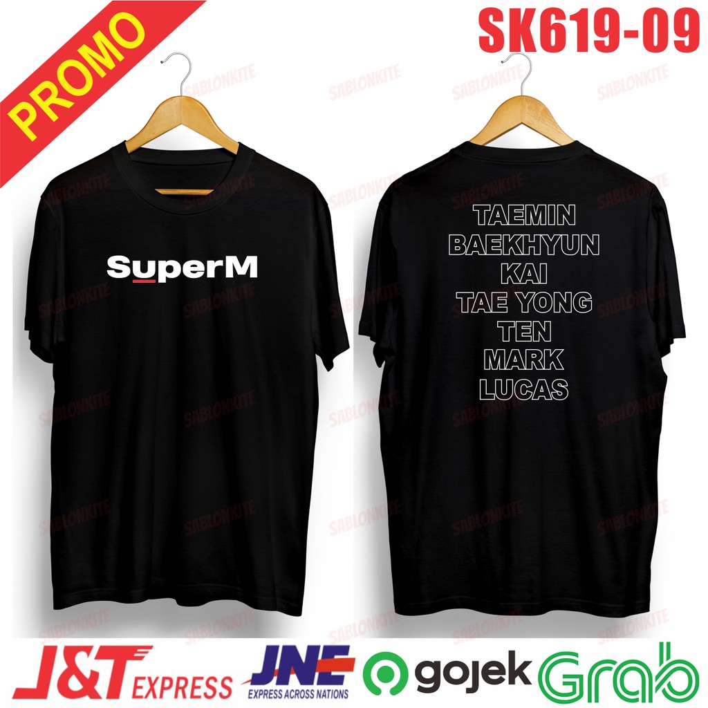 MURAH!!! KAOS SUPERM SABLON DEPAN BELAKANG SK619 UNISEX  COMBED 30S