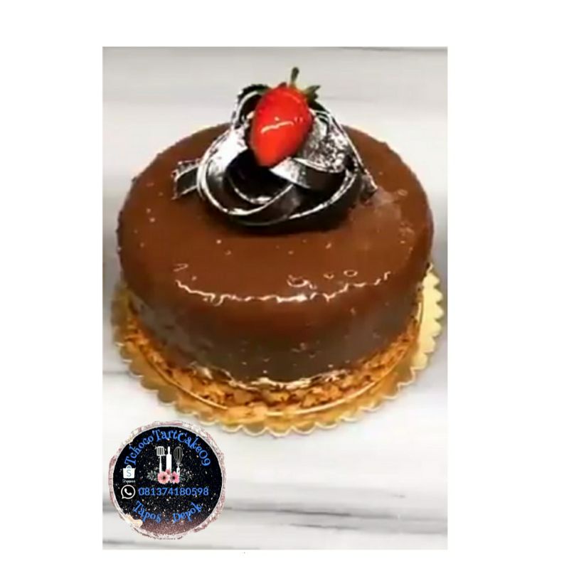 

cake ultah siram cokelat 20cm