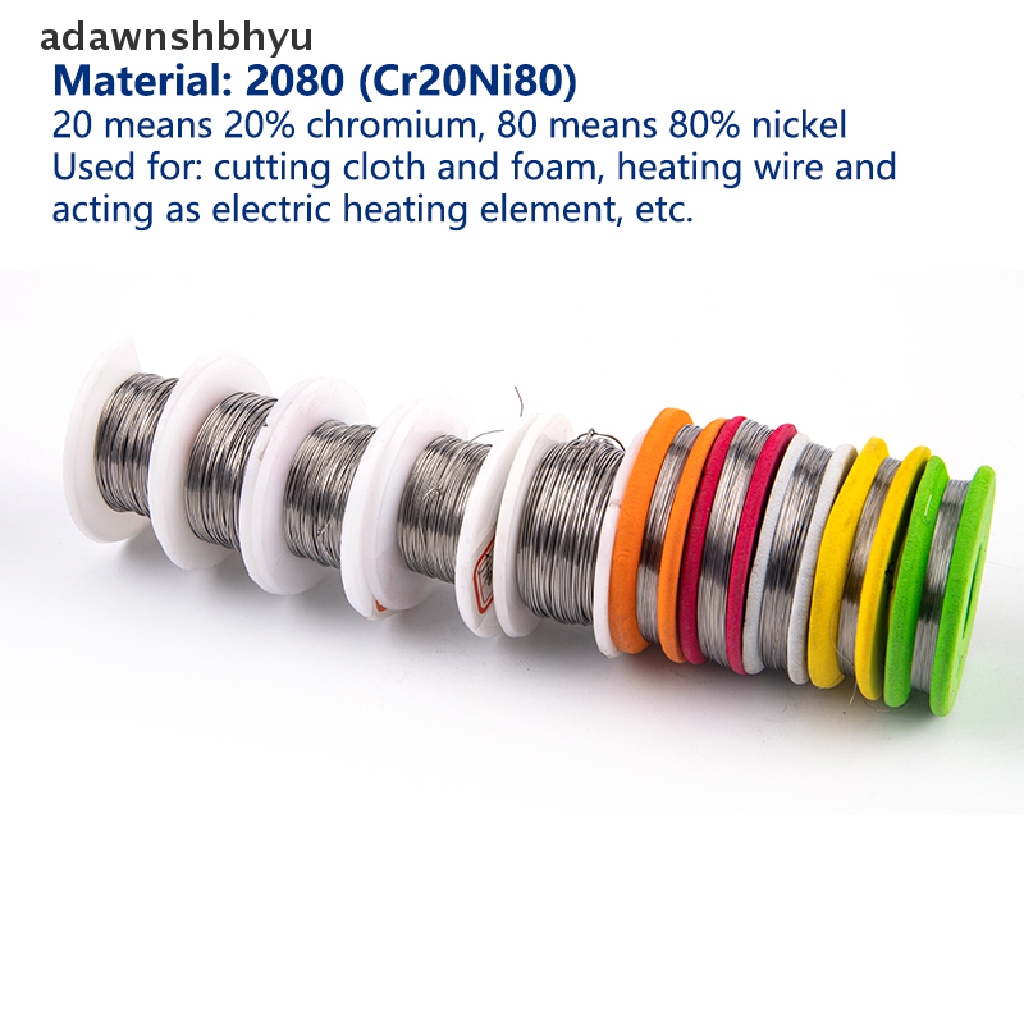 Kawat Pemanas adawnshbhyu 20M Cr20Ni80 Kawat 0.1-0.5mm Nichrome Wire Cutting Foam Resistance Wires