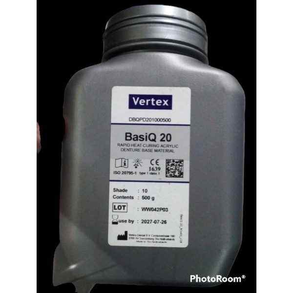 vertex basiq 20 hc shade 10 500 gram dental acrilic original