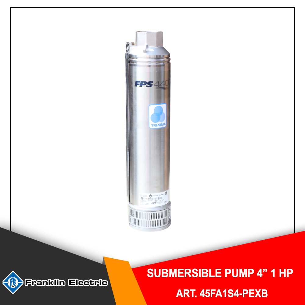 SUBMERSIBLE PUMP TRISEAL FRANKLIN 4 INCH 0.75 KW 1 HP 3000 LPH