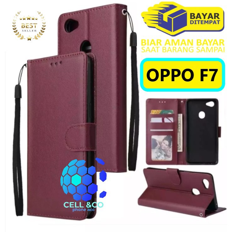 Flip cover OPPO F7 Flip case buka tutup kesing hp casing flip case leather wallet OPPO F7