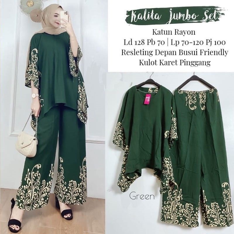 SETELAN JUMBO XXL KALITA/ PAJAMAS PIYAMA ONE SET/ ONE SET RAYON / SETELAN TYDE KELELAWAR