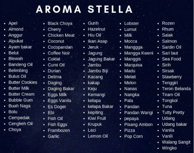 Essen Stella 30 ml aneka macam Aroma (100-an aroma )