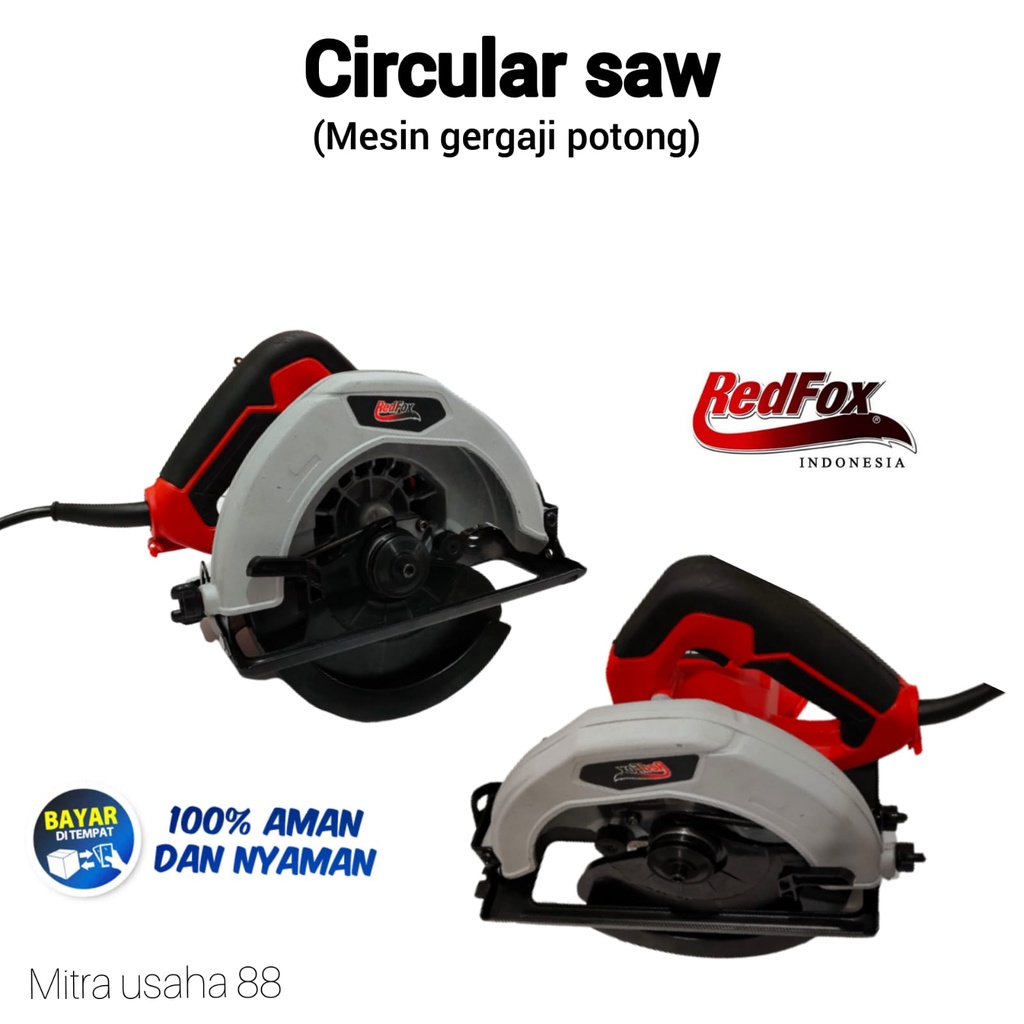 PROMO COD!!!! GERGAJI KAYU LISTRIK CIRCULAR SAW REDFOX TERMURAH DAN TERLARIS CIRCULAR SAW CIRCLE SAW GERGAJI KAYU LISTRIK 7 INCH Circular Saw mesin Circle saw